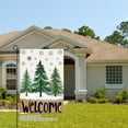 thumbnail image 2 of JOOCAR Welcome Winter Christmas Pine Trees Garden Flag for Winter Christmas Home Outdoor Garden Yard Door Decor 12x18 inch, 2 of 5