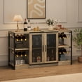 thumbnail image 3 of Wine Bar Cabinet, Liquor Cabinet for Liquor and Glasses, Industrial Bars & Wine Cabinets with Storage and Wine Rack, Home Bar Furniture for Dining Room, Living Room, Kitchen, 3 of 9