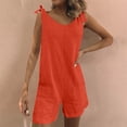 thumbnail image 1 of Styesk Shorts pour Femmes Mode Été Solide Poche Décontractée Combinaison Sans Manches, 1 of 7