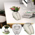 thumbnail image 1 of Fiudx Liquidación de ahorros de verano Maceta de resina con estilo para decoración de arte humano, regalo para amantes de las plantas, artesanías de resina, adorno de resina, 1 of 7