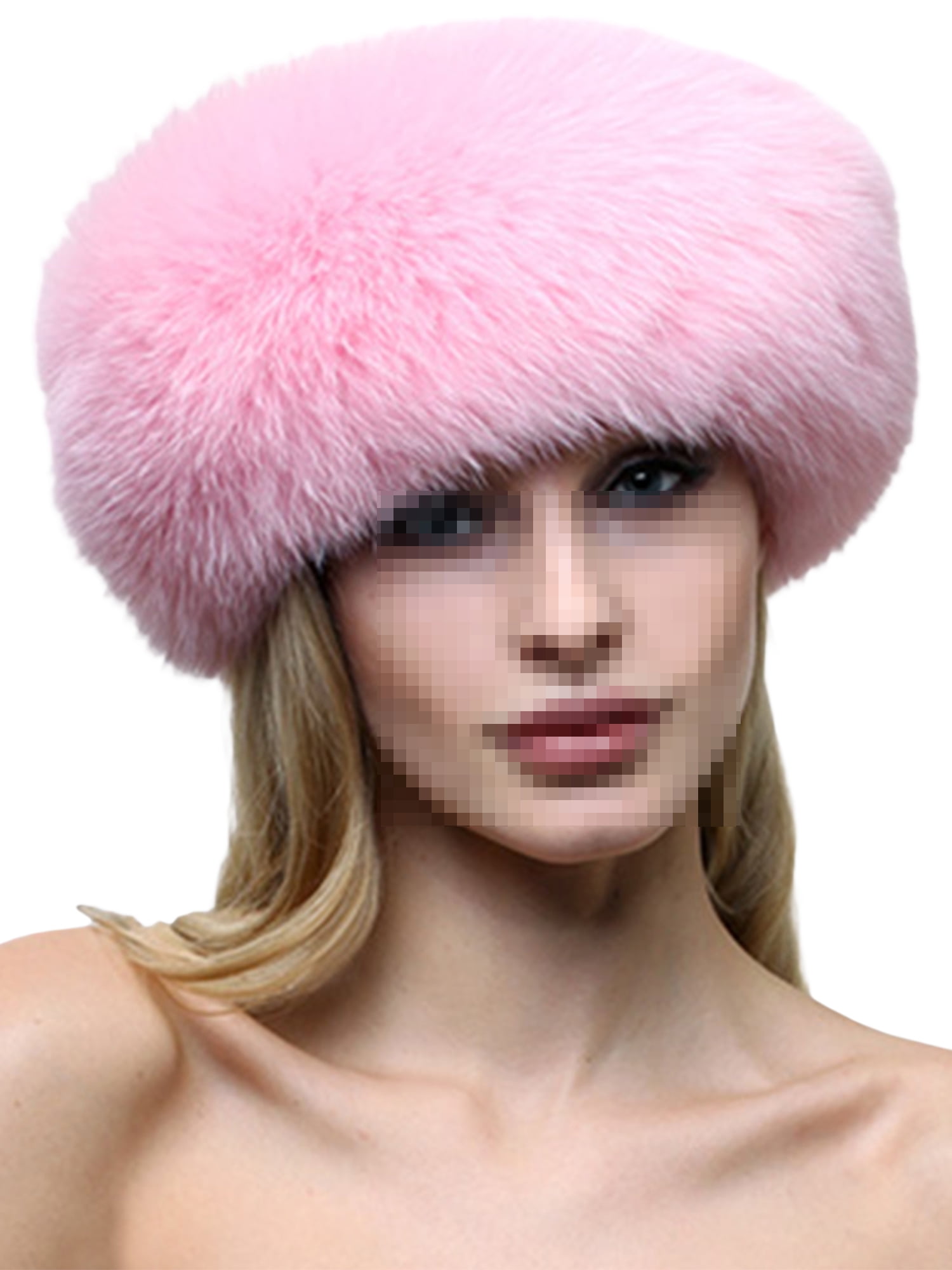 Real Genuine Knitted Mink Fur Hat Cap Winter Warm Lady Women Beret Xmas Gift