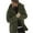 Green, variant on Patlollav Men Warm Cotton-Padded Jacket Single-Breasted Multi-Pocket Long Stand Collar Coats