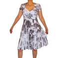 thumbnail image 1 of Funfash Plus Size Clothing for Women Slimming Heather Gray White Cocktail Dress, 1 of 4