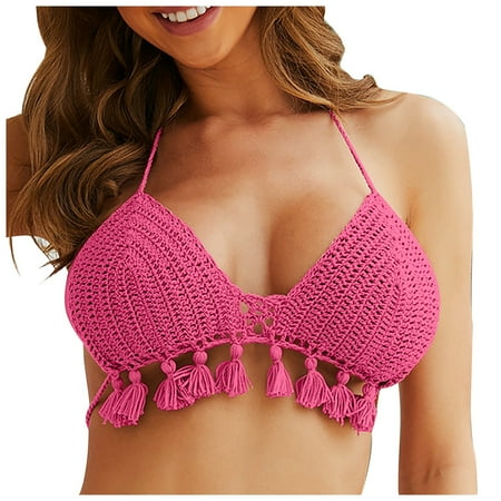 

Sports Bras for Women High Support Women s Fashion Sexy Candy Color Woven Tassel Straps Bikini Top Bra Womens lingerie Sexy Black lingerie for Women