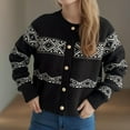 thumbnail image 4 of Womens Sweaters Classic Crewneck Button Cardigan Sweater Open Front Long Sleeve Knit Shirt Jackets, 4 of 7