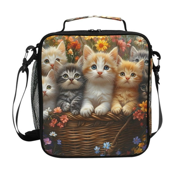 ALAZA Cute Cats Lunch Box Insulated Lunch Bag Reusable Thermal Cooler Tote School Picnic