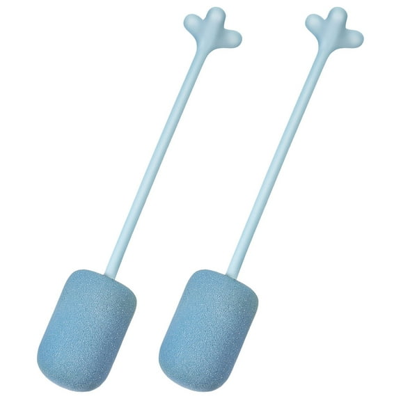 2 Pcs Sponge Brush Home Cleaning Cup Stuff Long Bottle Extra Handheld Material Is Pp
