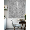 thumbnail image 3 of Black White Texture Sheer Curtains 63 inches Long 2 Panels Set Abstract Modern Tiers Sheers Rod Pocket Small Window Short Curtains for Kitchen Cafe, Each 52" W x 63" L, 3 of 7