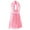 Pink, variant on Women's Lace V-Neck Nightgown Set with G-String Hanging Neck Comfortable Sleepwear for Honeymoon Valentine and Special Nights