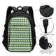 thumbnail image 3 of Fotbe Light Green Squares Mochila con Estampado y Puerto USB para Hombre y Mujer, Mochila Antirrobo, Mochila de Viaje, Mochila Escolar, Mochila Universitaria, 3 of 7