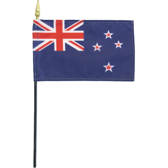New Zealand - 4"X6" Stick Flag