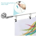 thumbnail image 3 of OTTFF 2 piezas de 2 mm x 6,5 pies de acero inoxidable cable de suspensión para colgar alambre con 20 clips multiusos para colgar fotos, notas, guardería, escuela, arte, decoración de pared, carga 66 I, 3 of 5