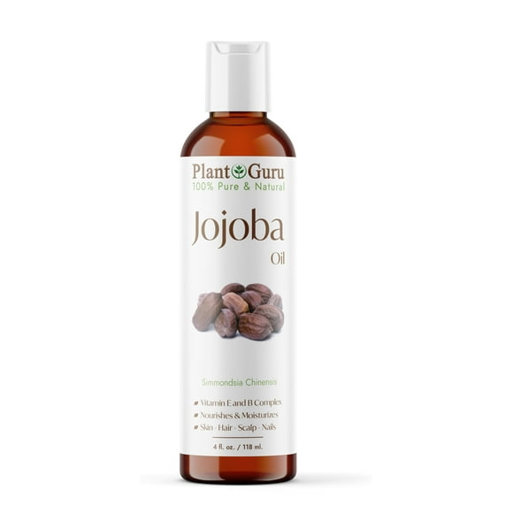Aceite de jojoba 4 fl. onz. Prensado en frío sin refinar: humectante natural puro para la piel, el cuerpo, la cara y el crecimiento del cabello. Aceite portador profundamente hidratante para hacer j