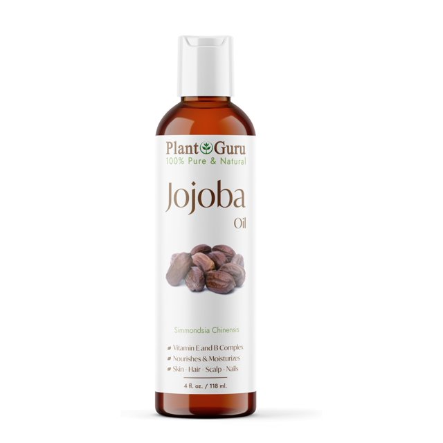 Aceite de jojoba 4 fl. onz. Prensado en frío sin refinar: humectante natural puro para la piel, el cuerpo, la cara y el crecimiento del cabello. Aceite portador profundamente hidratante para hacer j