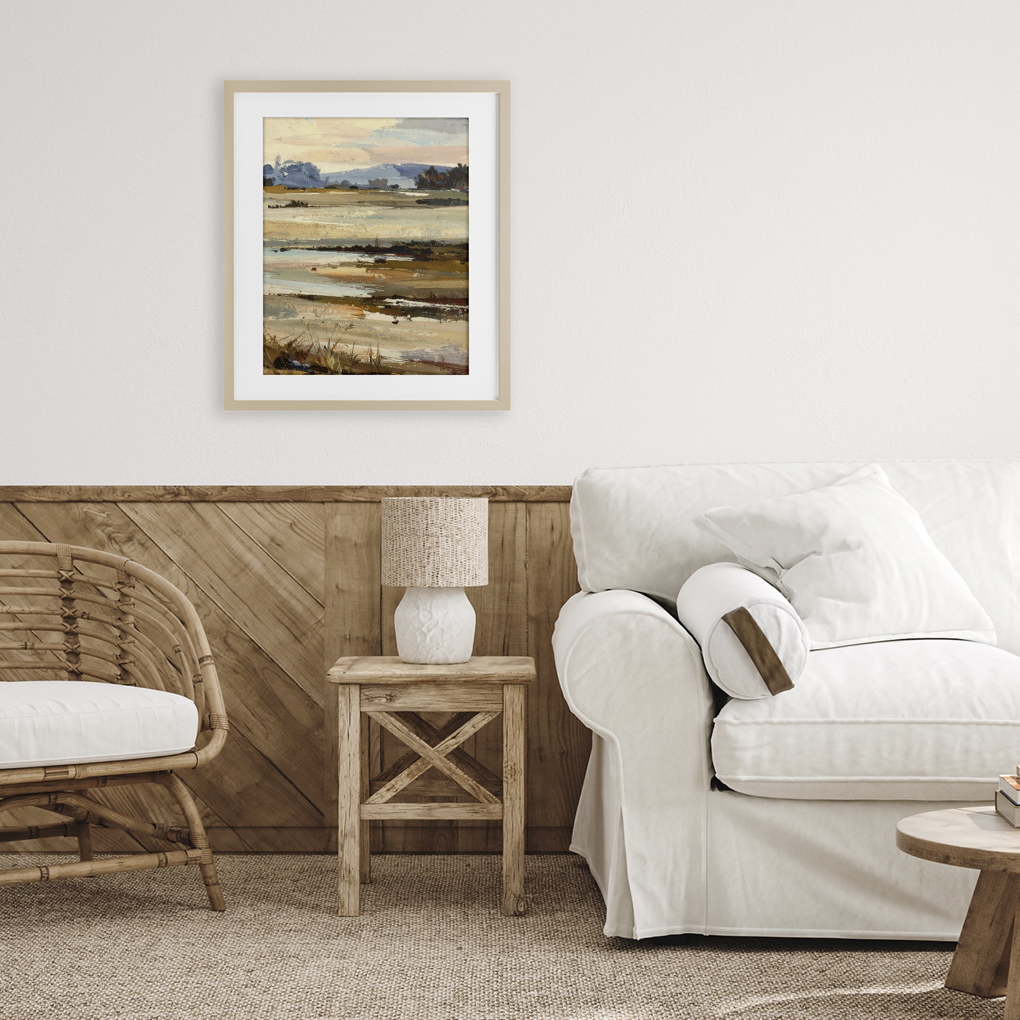 Stupell Industries Distant Horizon Portrayal Birch Framed Print Under Glass, design by Alonza Saunders