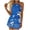 C-Blue, variant on Floral Rompers for Women Summer Jumpsuit Sleeveless Halter Backless Jumper Stretchy Vacation Beach Outfits S