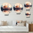 thumbnail image 4 of Designart "Pastel Serenity Mid-Century Bliss IV" Minimalism Metal Round Wall Art, 4 of 5