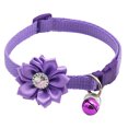thumbnail image 2 of CHBORLESS 2 Pcs Nylon Cat Collar with Bell Bow Tie Flower Adjustable Puppy Kitten Collar,Purple, 2 of 7