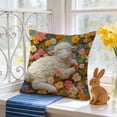 thumbnail image 6 of UP TO 70% OFF! YZEGDCH Easter Throw Pillow Covers 18x18 Inch Easter Decorations Rabbit Soft Plush Faux Fur Throw Pillows for Sofa Couch Bedroom Easter Gifts, 6 of 7
