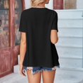 thumbnail image 3 of DQRPSEETB Ladies Tops Women's Summer Casual Cardigans US Size Loose Short Sleeve Tops Embroidered Tops for Women XXL, 3 of 6