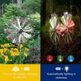 thumbnail image 2 of Adeco  Solar Metal Wind Spinner Garden Stake with LED Lights, 2 of 5