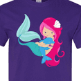 thumbnail image 4 of Inktastic Cute Mermaid, Little Mermaid, Pink Hair, Dolphin T-Shirt, 4 of 5