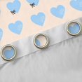 thumbnail image 4 of Feelyou Blue Love Heart Blackout Curtains Set of 2 (52x84 Each) for Child, Cute Ribbon Bowknot Window Curtains, Dreamy Princess Bow Curtains and Drapes, Blackout Curtains Room Decor, 4 of 6