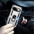 thumbnail image 5 of Decase Compatible with Google Pixel 9 / 9 Pro Case+1-Pack Tempered Screen Protector, Military Grade Drop Protection Cover with 360° Rotating Kickstand, Heavy Duty Shockproof Phone Case,Silver, 5 of 6
