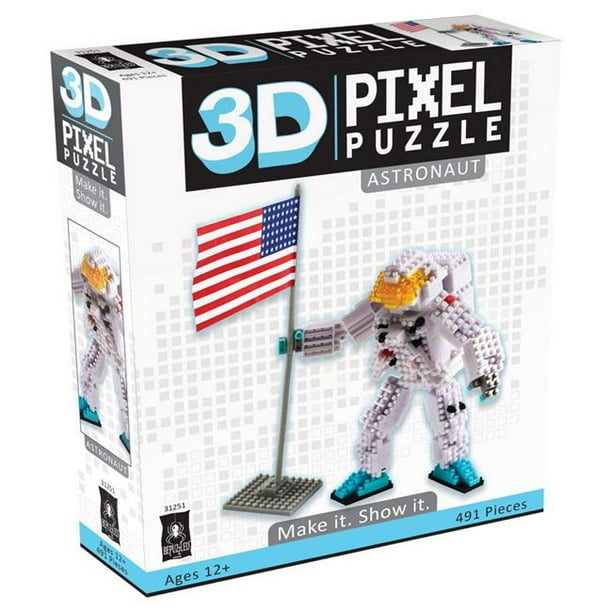University Games UNV31251 Puzzle 3D Pixel Astronaute