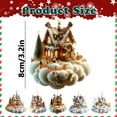 thumbnail image 3 of HomelyJoy House Ornaments for Christmas Village - Flat Hanging House Shape Decorations with Design Details for Xmas Tree, Mantel, Winter Wonderland Display, 3 of 7
