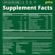 Gruns Sugar Free Superfood Multivitamin Greens Gummies for Adults, 12 Count