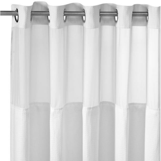 86 Inch Fabric Shower Curtain In White, 86 Inch Long Shower Curtain
