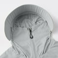 thumbnail image 5 of GaThRRgYP Summer Tops for Women,Women's Solid Color With Pocket Zipper Sunscreen Suit Shoulder To Long Sleeved Hooded Fashion Outwear Gray XL, 5 of 5