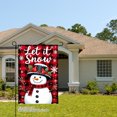 thumbnail image 2 of JOOCAR Let it Snow Snowman Garden Flag for Winter Christmas Home Outdoor Garden Yard Door Decor 12x18 inch, 2 of 5