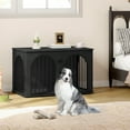 thumbnail image 4 of 39.4" Wooden Dog Crate Furniture TV Stand, Indoor Dog Kennel for Small/Medium/Large Dogs, Black, 4 of 8