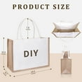 thumbnail image 5 of EppieBasic 2 Pack Burlap Tote Bags with Handles,Large Beach Tote Bags Full Gusset for Bridesmaid Gifts for Wedding Gift DIY Beach Shopping Mothers Day Bag, 14.5 x 6.7 x 10.6 Inch, 5 of 6