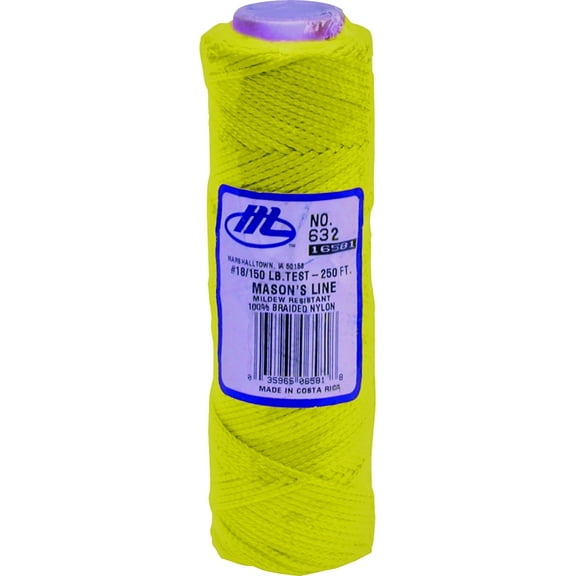 Marshalltown 16582 632 MASON'S LINE-250' FLUORESCENT YELLOW BRAID