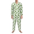 thumbnail image 3 of Salouo St. Patrick's day Print Button-Front Long Sleeve Pajama Set for Men, Soft 2Pjs Men's Long Sleeve Sleepwear-Medium, 3 of 7