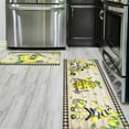 thumbnail image 3 of Yellow Lemon Kitchen Rug Mat Spring Summer Kitchen Rugs Sets of 2 Washable Non-Slip Kitchen Floor Mats for in Front of Sink Lemon Kitchen Decor, 3 of 6