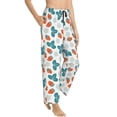 thumbnail image 2 of Naloa Floral Strawberr Print Women’s Ultra-Soft Comfy Pajama Lounge Pants with Pockets & Drawstring, 2 of 8