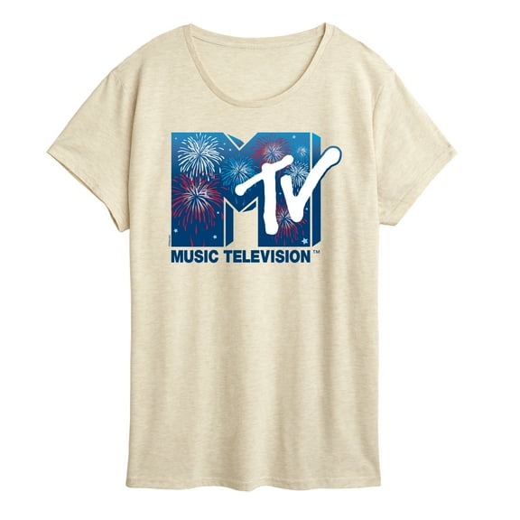 MTV - Fireworks Logo  - Women's Short Sleeve Graphic T-Shirt