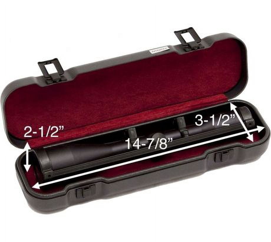 Negrini Rifle Scope Case,15.7x4.3x3in,Black/Red