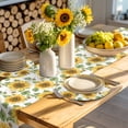 thumbnail image 4 of Sunflower Round 15 Inch Placemats Set of 4, Farmhouse Watercolor Botanical Summer HeatResistant Non Slip Place Mats for Dining Table, Wipeable Braided Kitchen Table Mats for Housewarming, 4 of 9