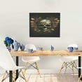 thumbnail image 5 of Fuzoiu Vintage Gold Leaf Skull Print Canvas Wall Art for Bathrooms,Wall Decor for Bedroom,Framed Artwork for Wall,Modern Wall Decorations Prints Picture for Kitchen Home, 5 of 6