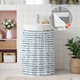 thumbnail image 4 of Black Blue Polka Dots Small Cabinet Curtains 10"W x 11"L, Modern Abstract Art Aesthetics Sink Skirt Dust-Proof Short Curtain for Bathroom Vanity Storage Cubby Desk, Self Adhesive Privacy Drapes, 4 of 9