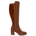 thumbnail image 4 of Women's Extra Wide Calf Knee High Boots True Wide Width Chunky Heeled Boot Comfortable Plus Size Tall Long Gogo Boots for Women., 4 of 7