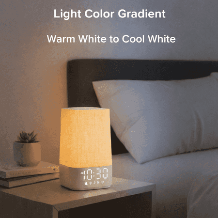LEIKE Alternative Sunrise Alarm Clock with White Noise Sound Machine & Wake Up Light, Brown Noise & Nature Sounds for Adult Sleep, Gradual Sunrise Simulation Alarm Clock