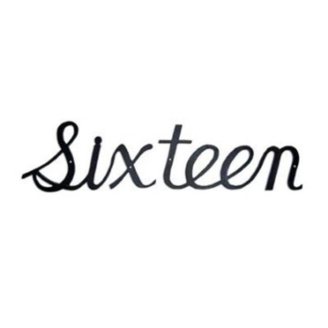 Small Script Modern House Number Sixteen Walmart Canada