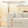 thumbnail image 3 of ATHOPE 78.7" Folding Convertible Sofa Bed, Oversized Corduroy Upholstered Boneless Couch, Loveseat Sleeper with Pull Out Bed, Floor Sofa Modular Futon Couch for Living Room Bedroom Lounge, Beige, 3 of 9