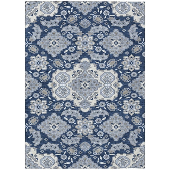 Dalyn Rugs Machine Washable Indoor/Outdoor Chantille Blue 2'6" x 3'10" Rug